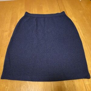 St. John Blue Pencil Skirt Knee-Length